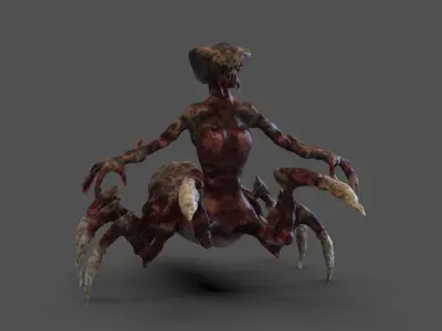 Spider Lady Monster Low-poly 3D model