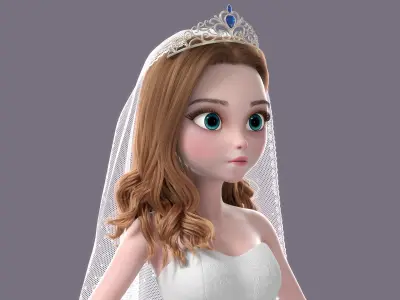 Cartoon Bride Rigged 