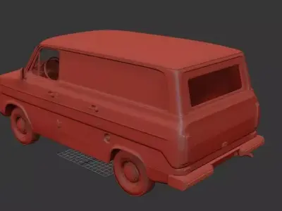 F Transit Mk2 PanelVan 1978 3D print model