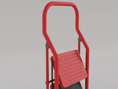 Foldable Ladder Multicolor Low-poly 3D model