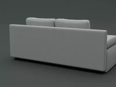 Modern living Room Sofa Low-poly 3D model
