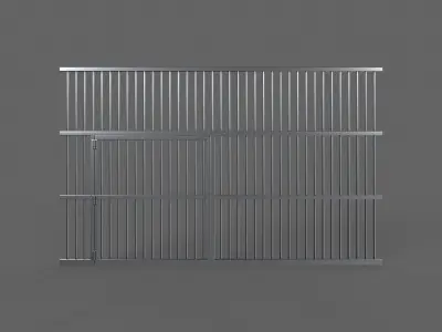 PBR Door Prison Cell 3 Low-poly 3D model