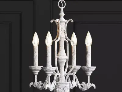 Florence 4 Light Mini Chandelier 3D model