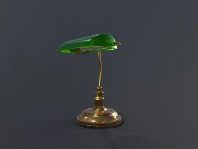 Retro Lamp Low-poly 3D model