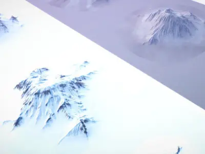 Snow and Desert Mountain Pack  - Low Poly Low-poly 3D model