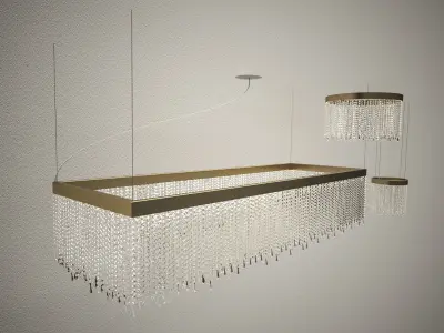 Crystal chandelier - Light4 ECLISSE collection 3D model