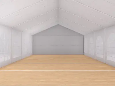 Marquee model tent with windows 3D model