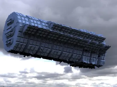 Space freighter ship  3D model