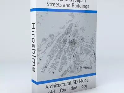Hiroshima Streets and Buildings 3D model