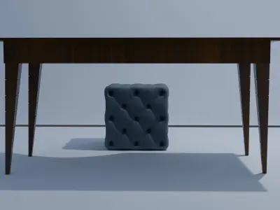 Table and Mini Sofa 3D model