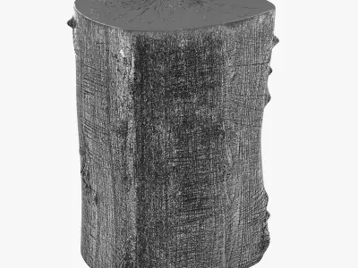 Log Stool tree trunk by Jason Philips 3D model