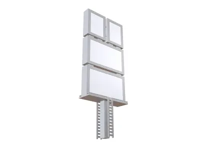 Voxel Advertising Banner v3 001 Low-poly 3D model