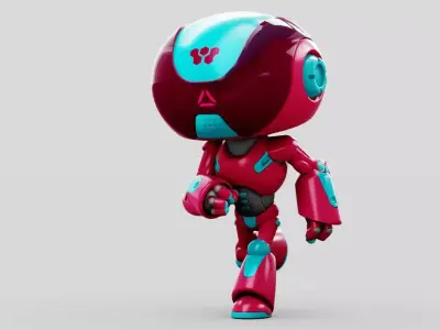 TOY BOT BENDY  RIGGED 3D model