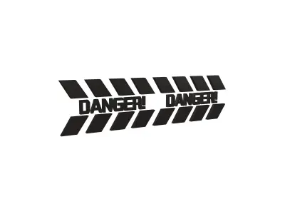Cyberpunk Future Danger Sign v1 016 Low-poly 3D model