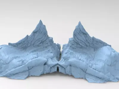 Zagros Mountains cliffs 3D model