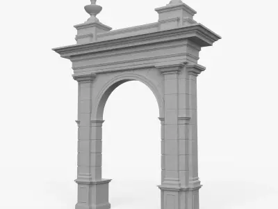 Textured Single Classic Arch 019 3D model