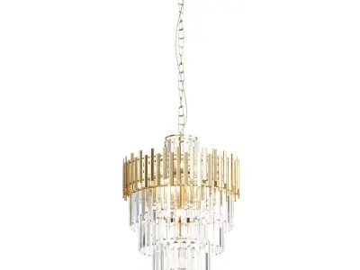 Tierizo Modern Tapered Tiered Crystal Chandelier 3D model
