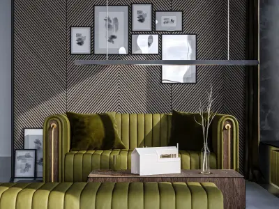 Modern interior scene 03 - living room 3D model