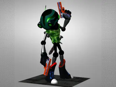 Allround Gamecharacter High Poly Low-poly 3D model