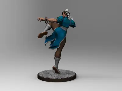 Street Fighter Chun Li - 3D Printing Model Diorama Figure  3D print model