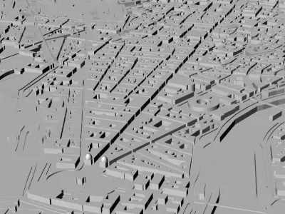 3D Rome Map City Art Landmark Model of Rome Skyline 3D print model