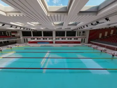 Swimming pool-stadium pool 3D model buy