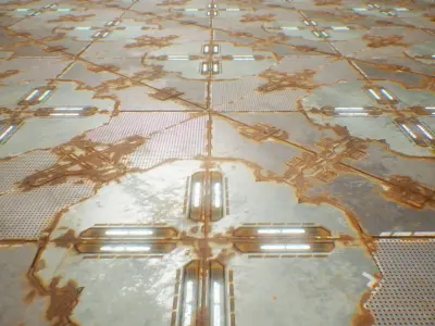 PBR Sci-Fi Spaceship Texture 02 Low-poly 3D model