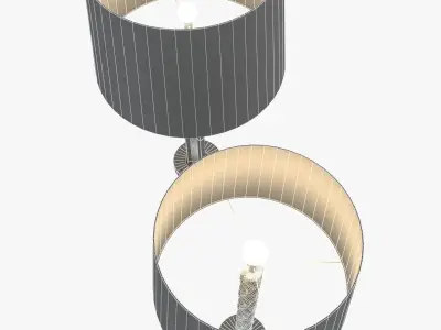 Vaughan - Deco Glass Column Table Lamps 3D model