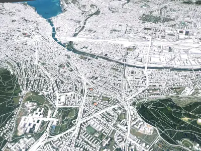 Cityscape Zurich Switzerland 3D model