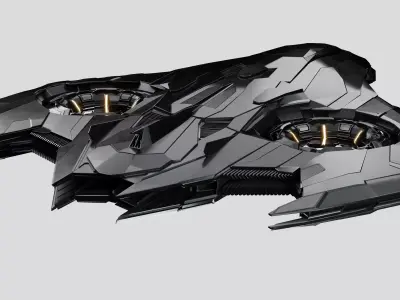 Sci-Fi Spaceship Low-poly 3D model