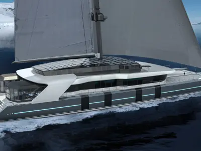 Catamaran explorer 56m 3D model