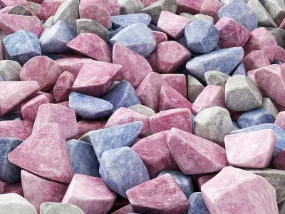 Stone river decorative 3D model
