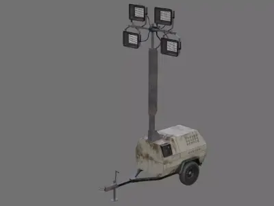 Light Tower 1B Low-poly 3D model