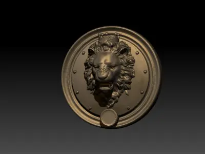 Lion Head Door Knocker  3D print model