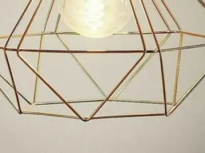 Tarbes 1 Light Ceiling Pendant Copper Eglo 3D model