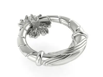 Earrings in the form of a horseshoe on the door N011940 3D print model