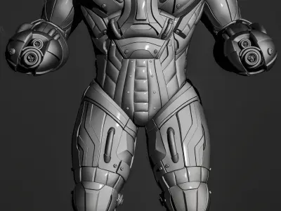 Soldier Robot Character  3D model