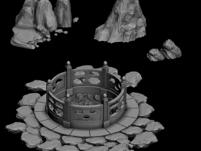 Stone - Tang Dynasty - Ishii 01 3D model
