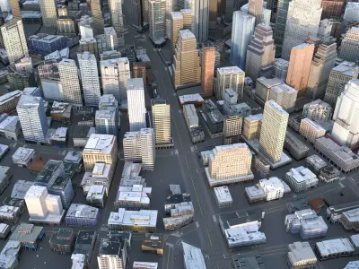City 76 Low-poly 3D model