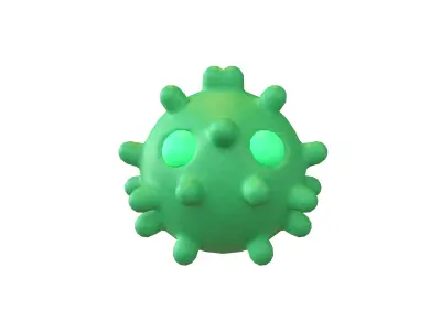 Virus Character v1 009 Low-poly 3D model