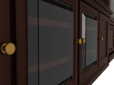 Classic cupboard and tumb 3D model