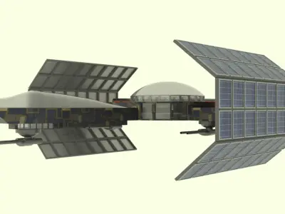 Jupiter - 800 Spaceship  Low-poly 3D model