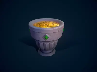 Stylized Vase Low-poly 3D model Low-poly 3D model