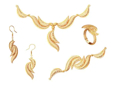 Light jewelry set  3D print model