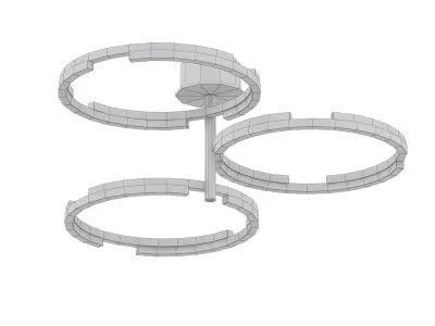DANELA ceiling light with three circles 3D model