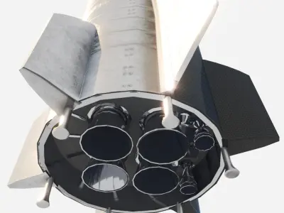 Elon Musk Starship Low Poly MARS Rocket PBR 4k ready game render Low-poly 3D model