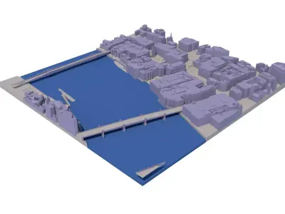 London city tile Level 2 block TQ3280 North West 3D model