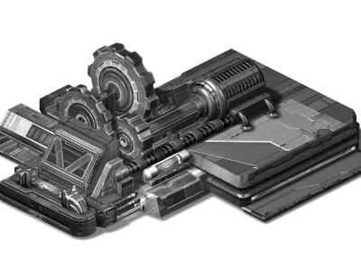 Space Station - Ground Gear 01 3D model