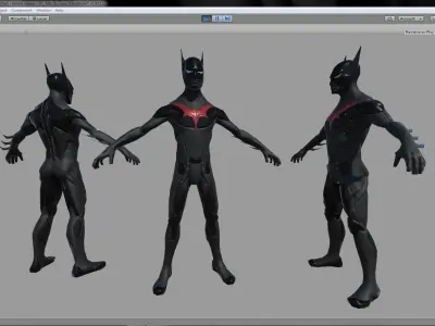 Batman Beyond game poly Low-poly 3D model