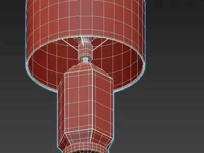 LAGUNA glass table lamp with shade 3D model
